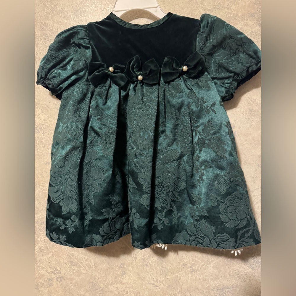 Good Lad Of Philadelphia Toddler vintage girls dress bows holiday christmas dres